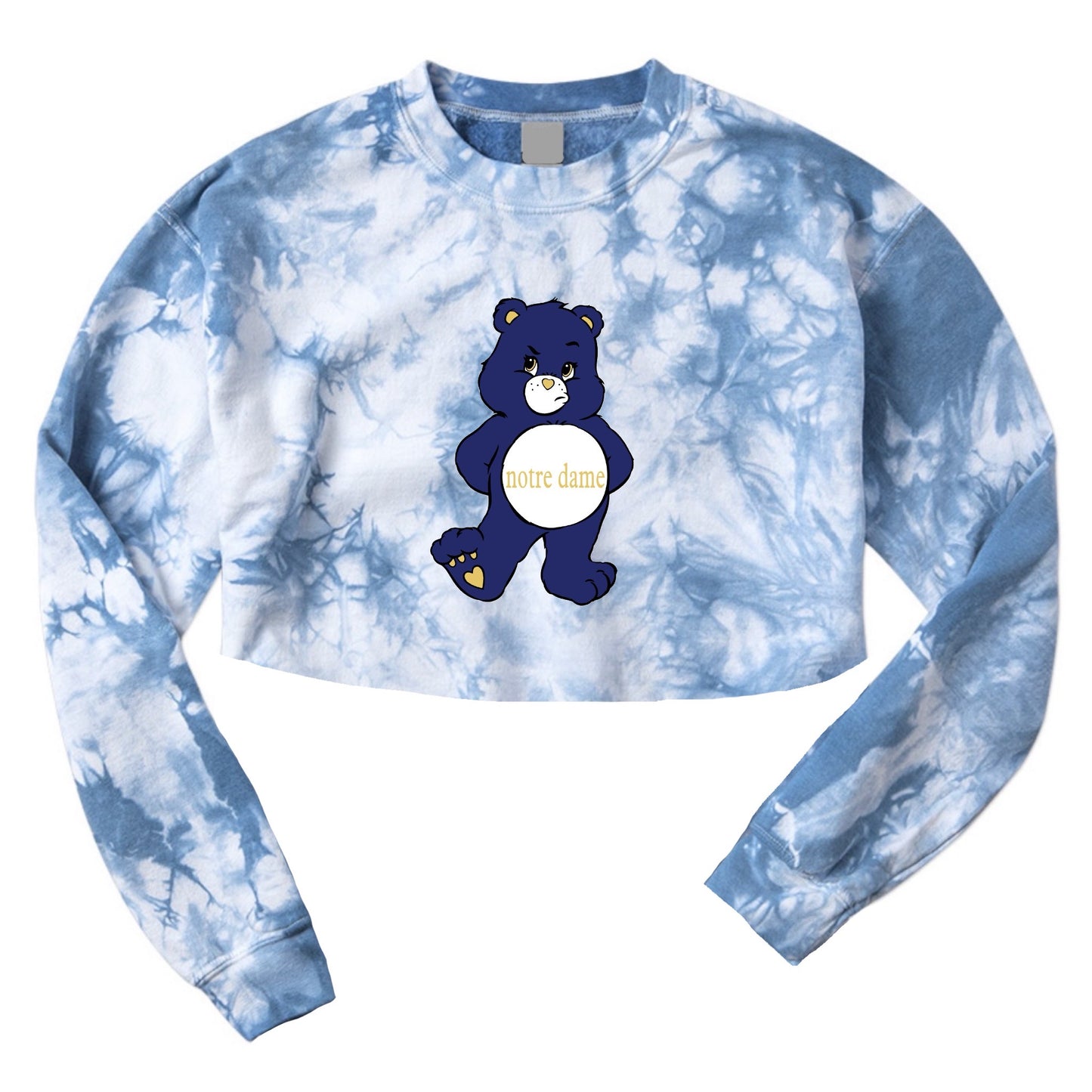 Bear Tie Dye Crop Crewneck