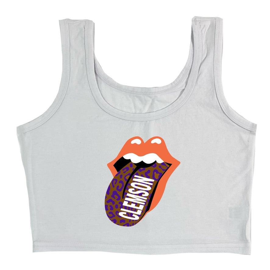 Cheetah Tongue Crop Tank