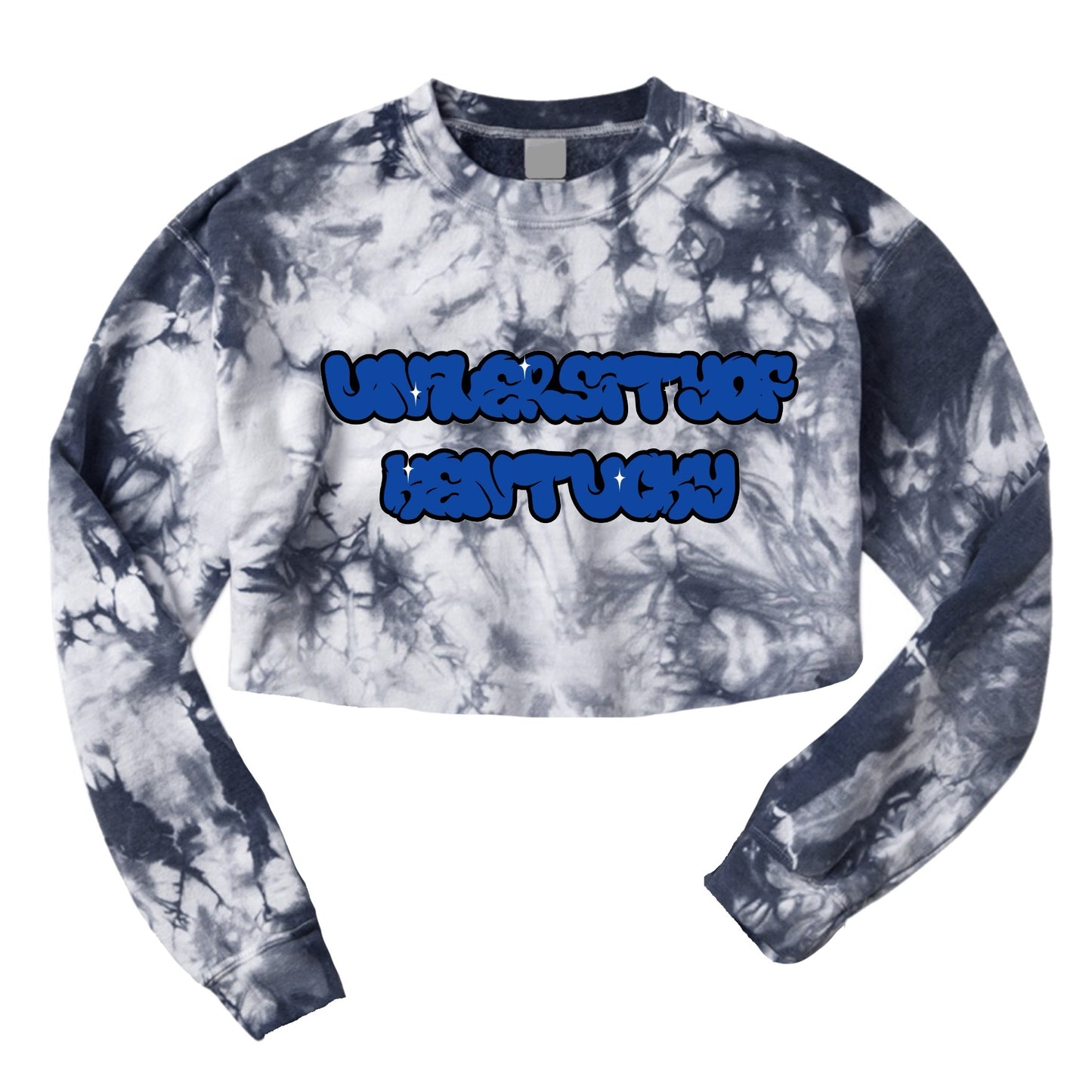Graffiti Tie Dye Crop Crewneck