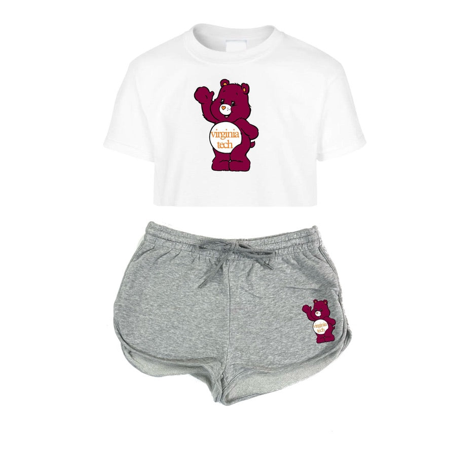 Bear Crop Tee & Shorts Set