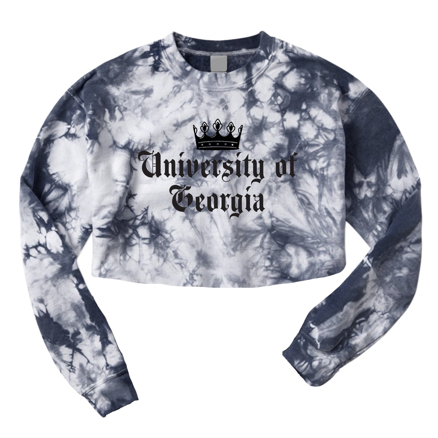 Queen Tie Dye Crop Crewneck