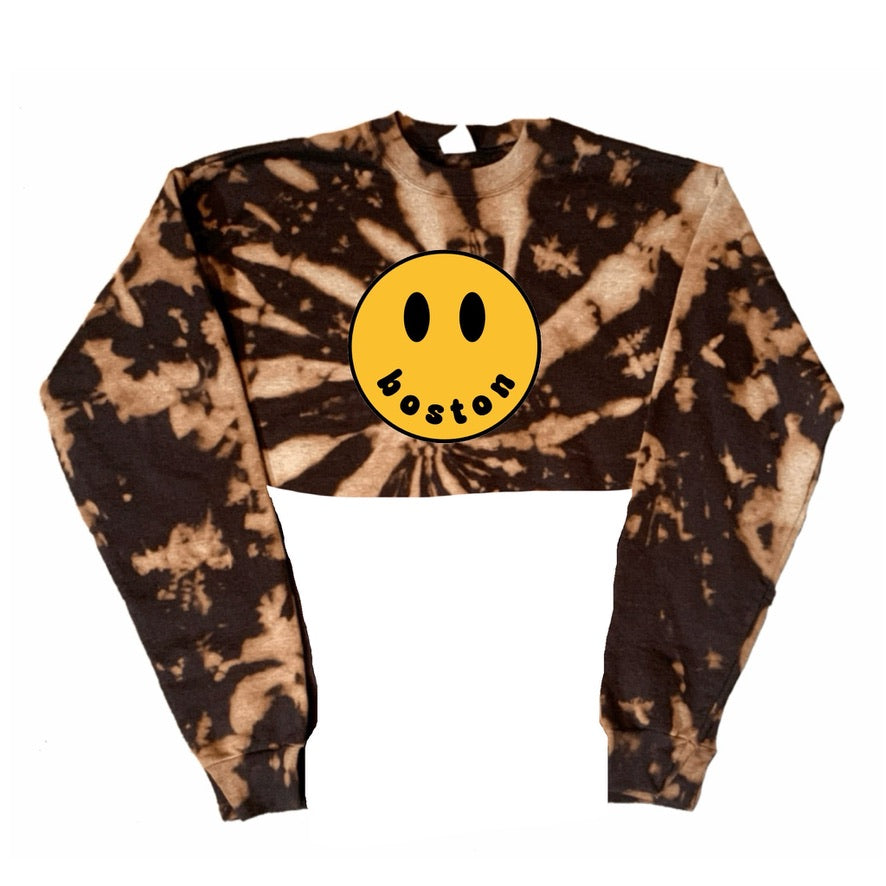 Smile Bleach Crop Crewneck