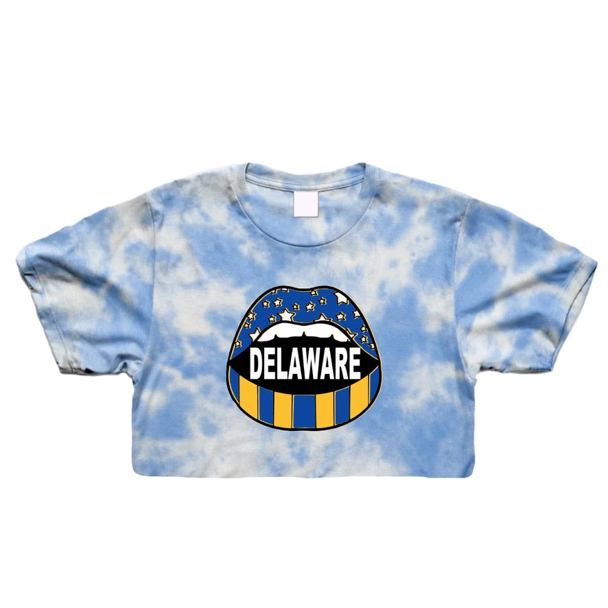 Open Mouth Tie Dye Crop Tee