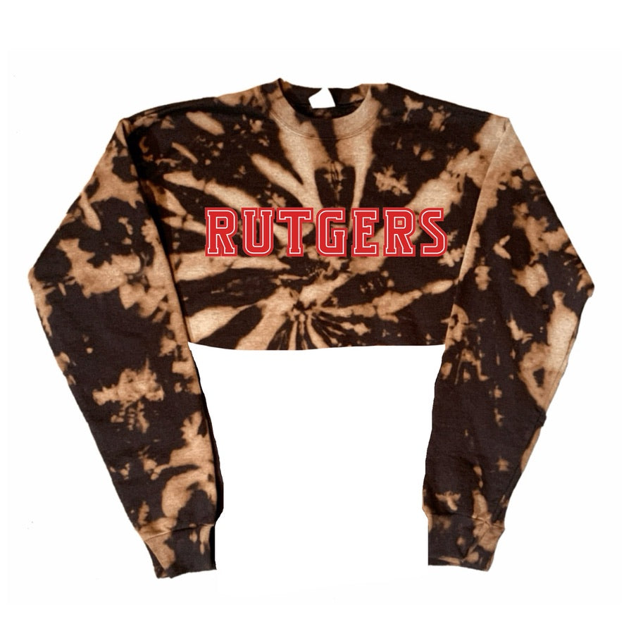 Gameday Bleach Crop Crewneck