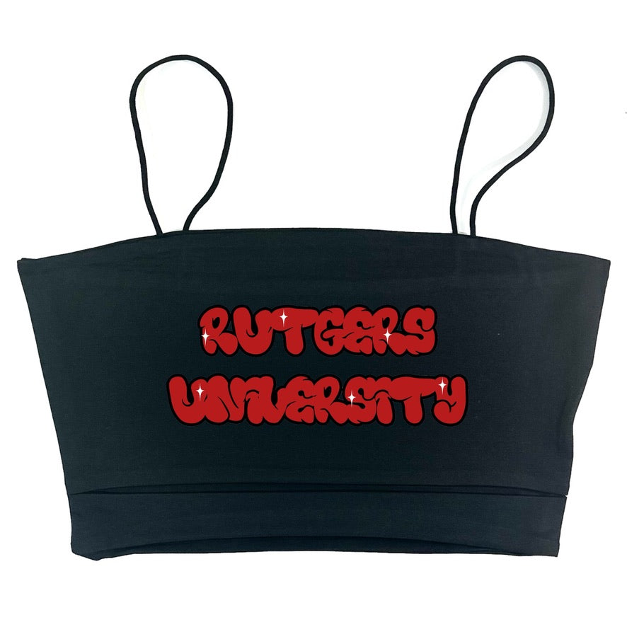 Graffiti Slit Crop Top