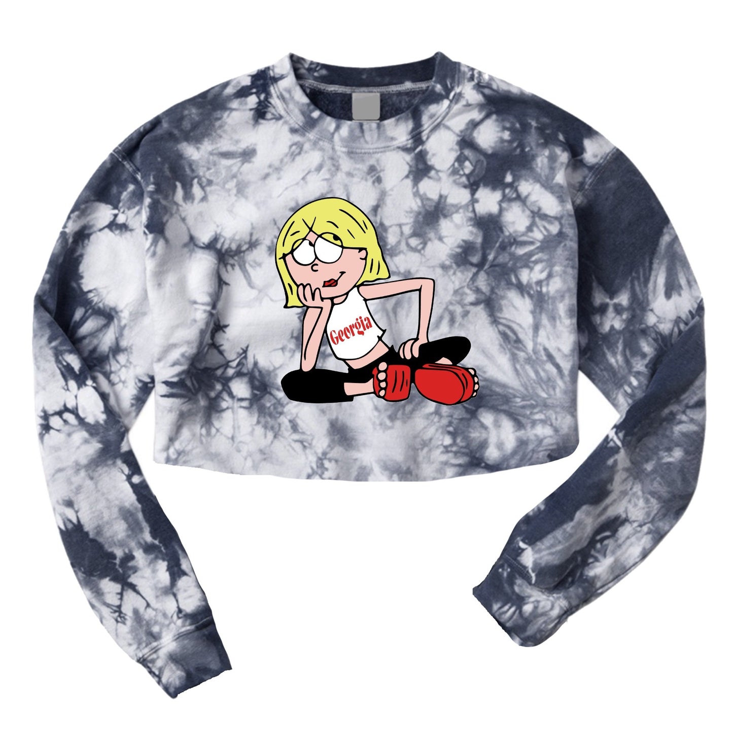 Lizzie Tie Dye Crop Crewneck