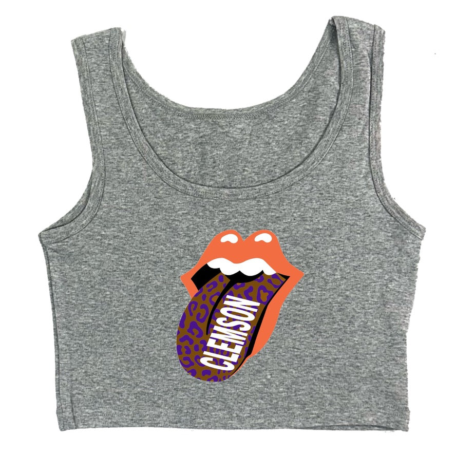 Cheetah Tongue Crop Tank