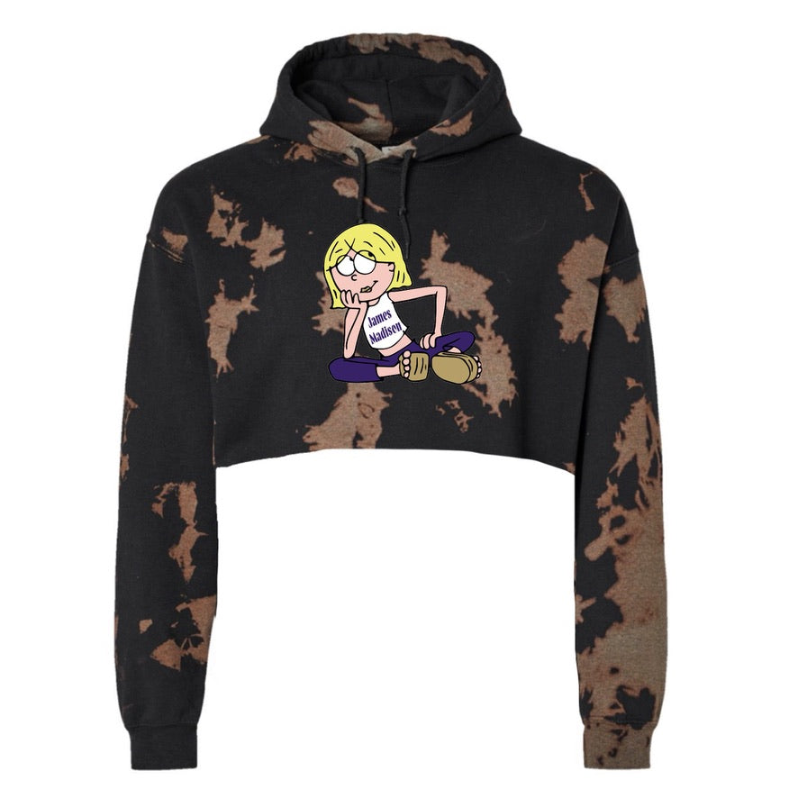 Lizzie Bleach Crop Hoodie