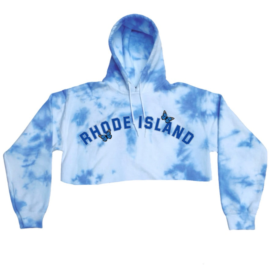 Flutter Tie Dye Crop Hoodie