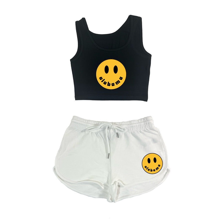Smile Crop Tank & Shorts Set