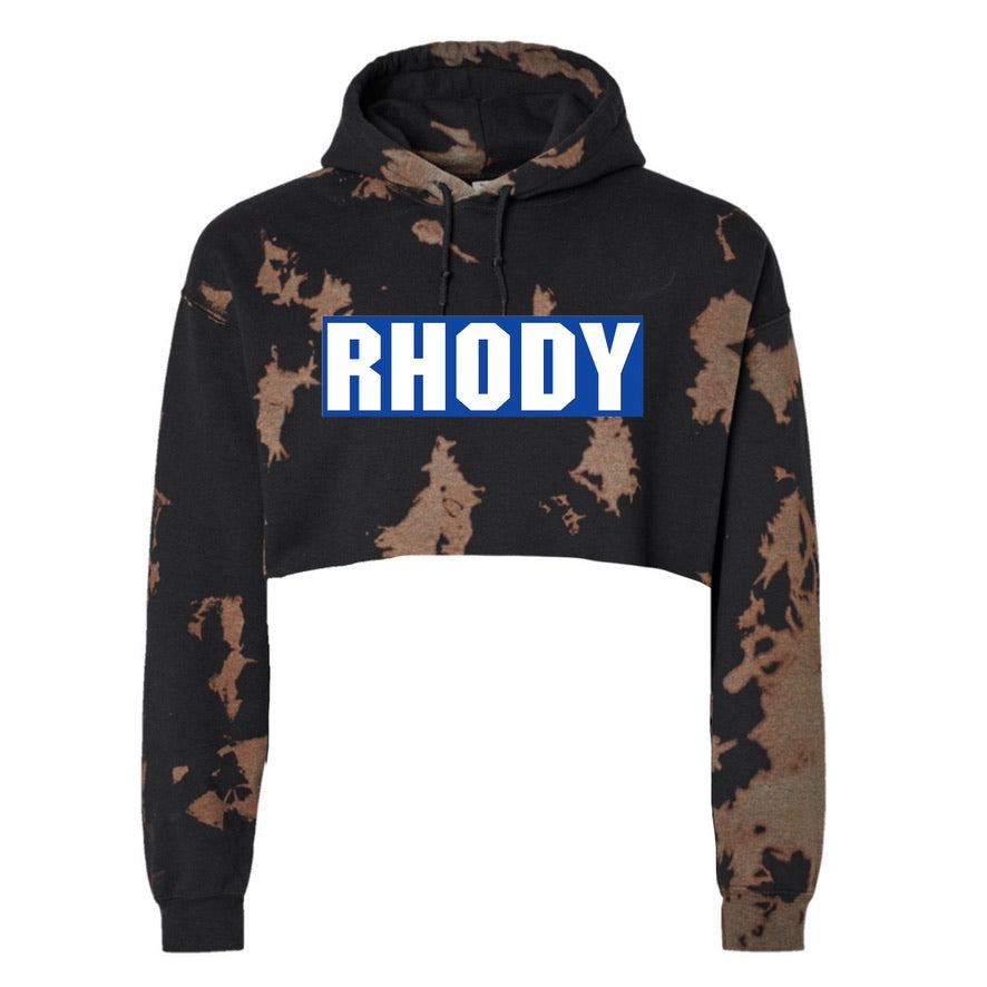 Bold Bleach Crop Hoodie