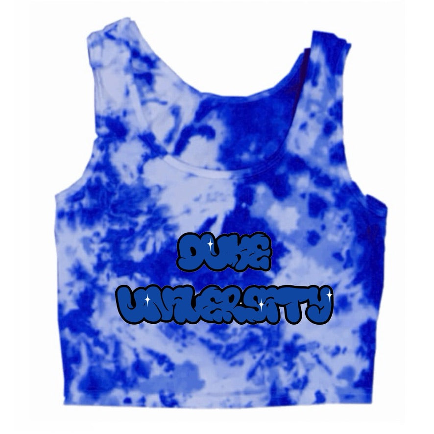 Graffiti Tie Dye Crop Tank