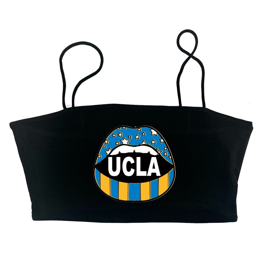 Open Mouth Spaghetti Strap Crop Top