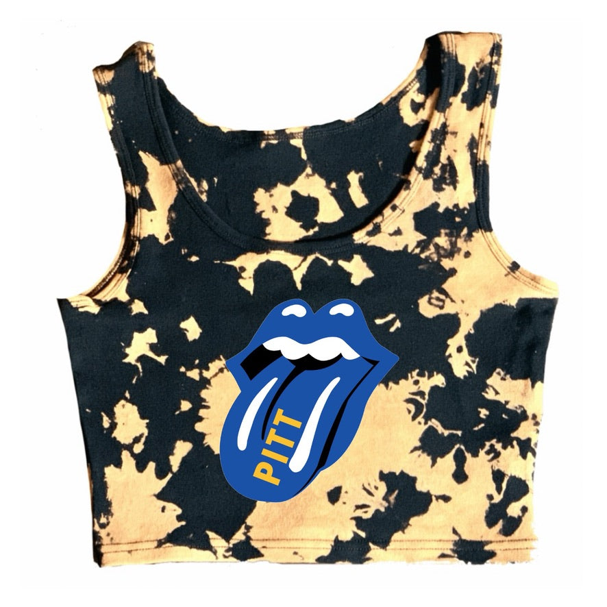 Tongue Bleach Crop Tank