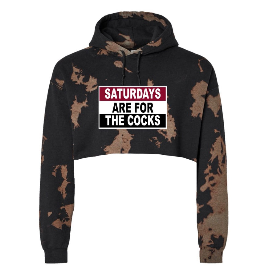 Saturdays Bleach Crop Hoodie