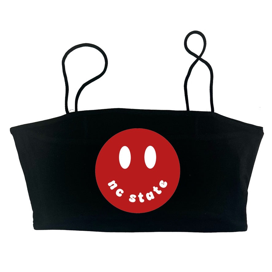 Happy Spaghetti Strap Crop Top