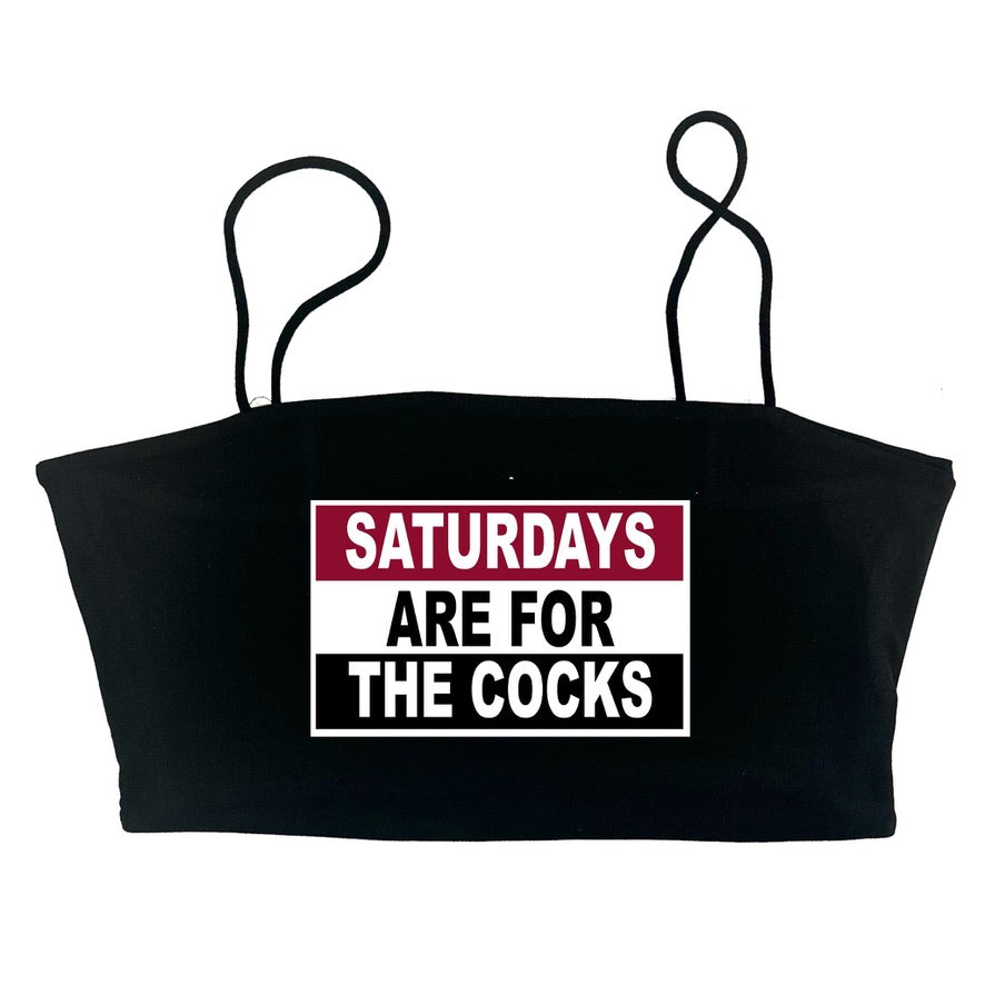 Saturday Spaghetti Strap Crop Top