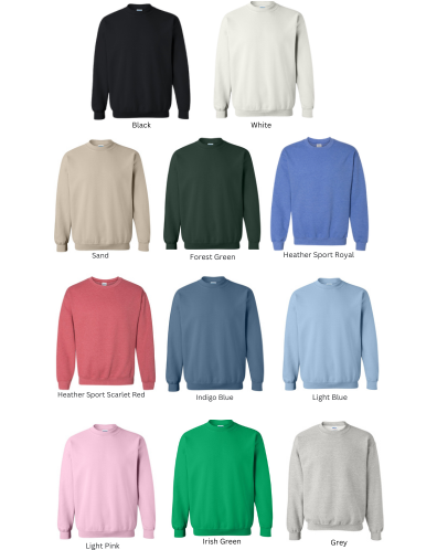 Teacher Crewneck-Embroidered Personalized Solid Apple