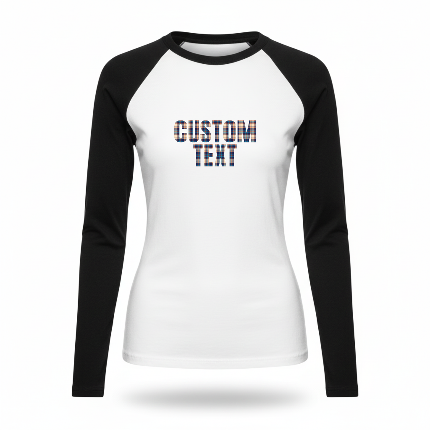 Gingham Fitted Long Sleeve