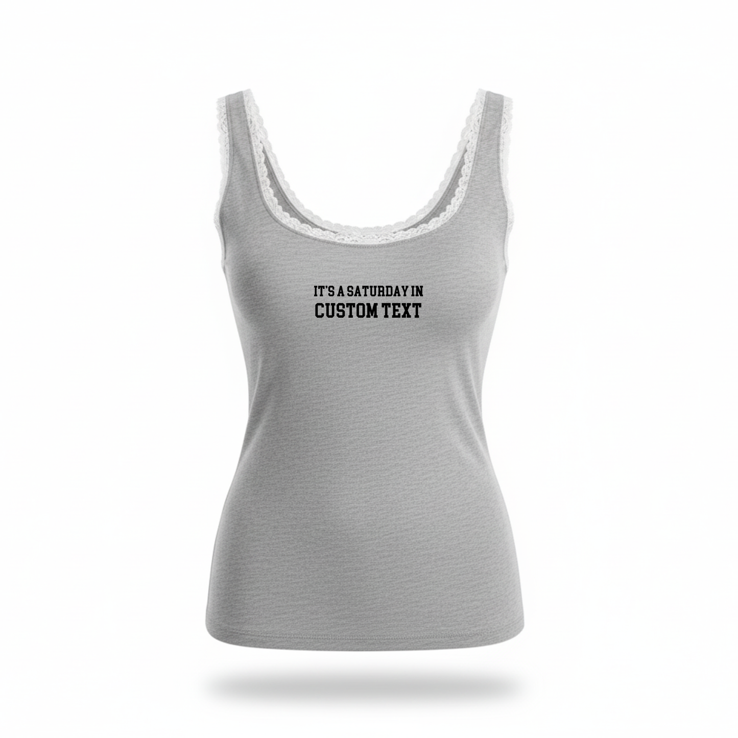 Saturday Lace Trim Tank