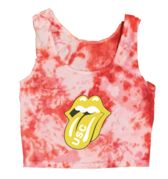 Rolling Stones Tie Dye Crop Tank