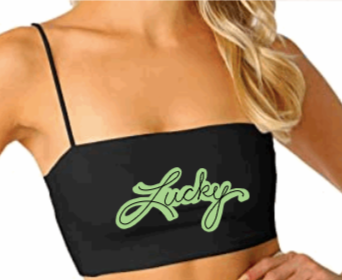 Lucky Spaghetti Strap Crop Top