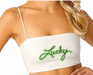 Lucky Spaghetti Strap Crop Top