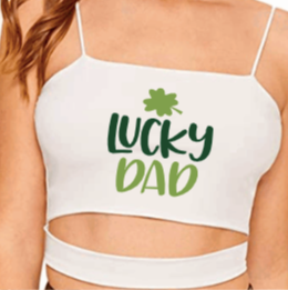 Lucky Dad Slit Crop Top