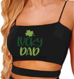Lucky Dad Slit Crop Top
