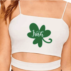 Irish Clover Slit Crop Top