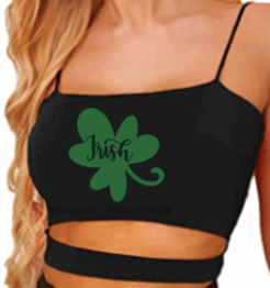 Irish Clover Slit Crop Top