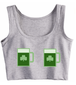 Beer Clover Crop Tank