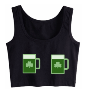 Beer Clover Crop Tank