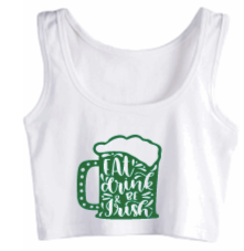 Eat Drink & Be Irish Crop Tank