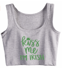 Kiss Me Im Irish Crop Tank