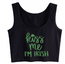 Kiss Me Im Irish Crop Tank