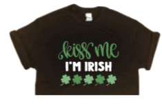 Kiss Me Im Irish Clovers Crop Tee