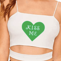 Kiss Me Heart Slit Crop Top