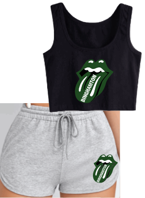 Rolling Stones Crop Tank/ Shorts Set