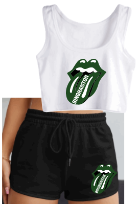Rolling Stones Crop Tank/ Shorts Set