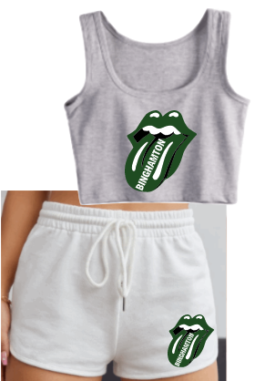 Rolling Stones Crop Tank/ Shorts Set