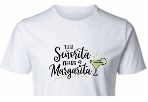 Señorita needs a Margarita Crop Tee