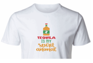 Tequila is my spirit animal Crop Tee