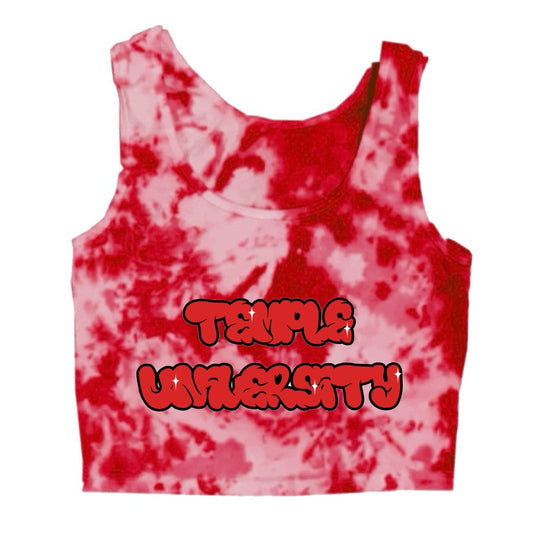 Graffiti Tie Dye Crop Tank