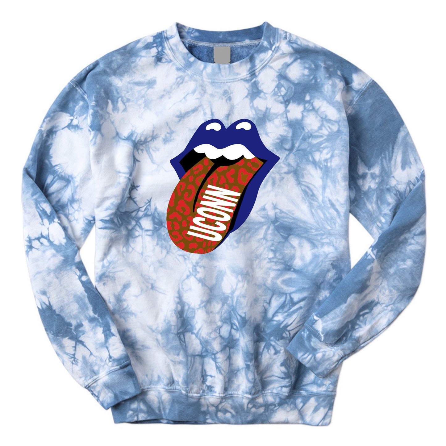 Cheetah Tongue Tie Dye Crewneck