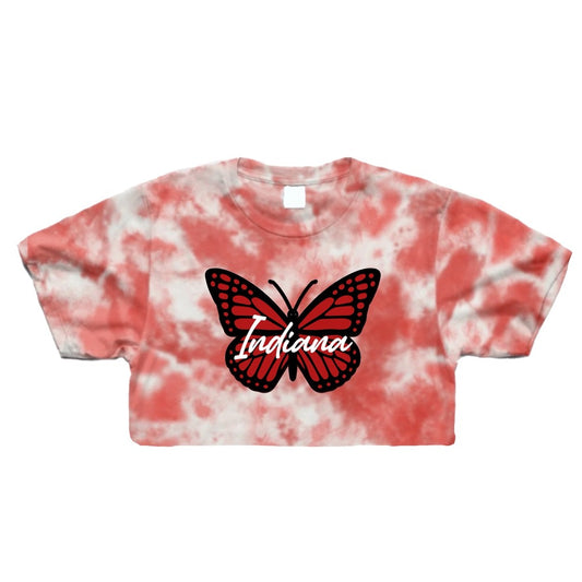 Butterfly Tie Dye Crop Tee