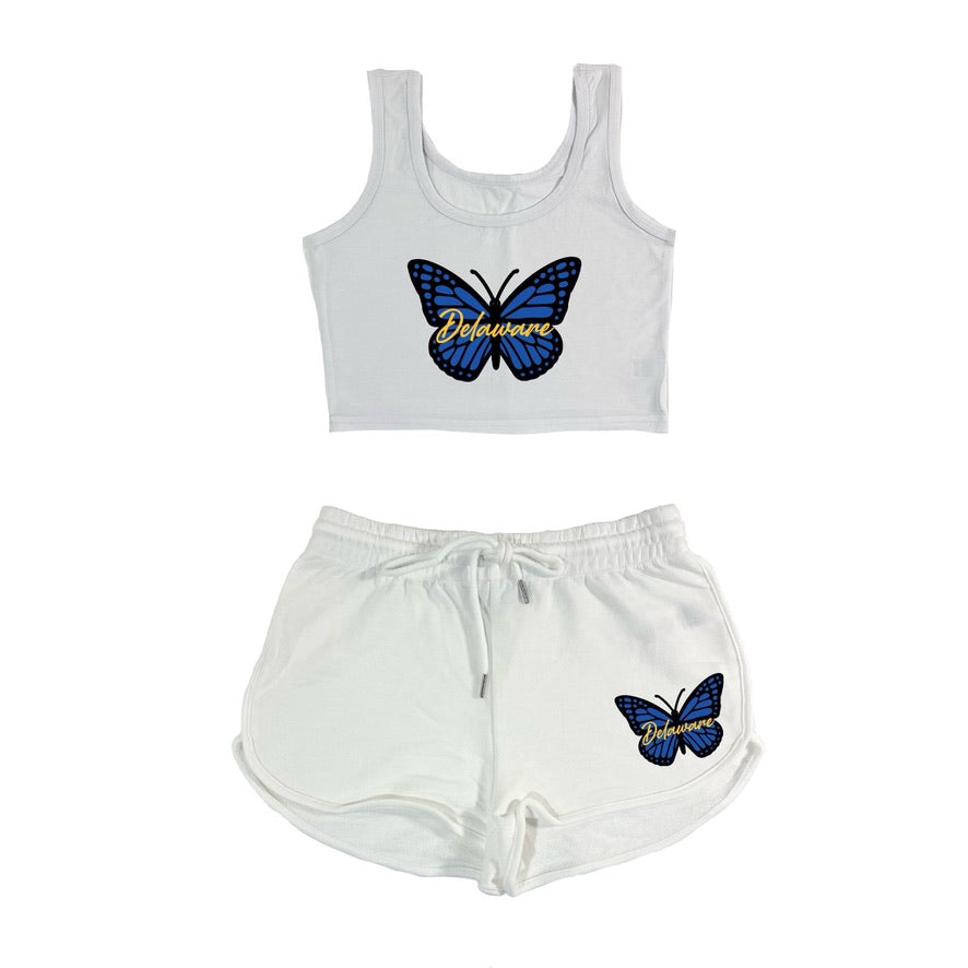 Butterfly Crop Tank & Shorts Set