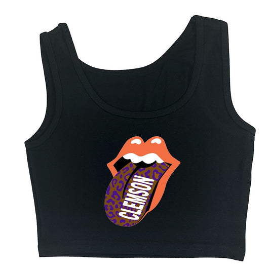 Cheetah Tongue Crop Tank