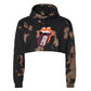 Cheetah Tongue Bleach Crop Hoodie