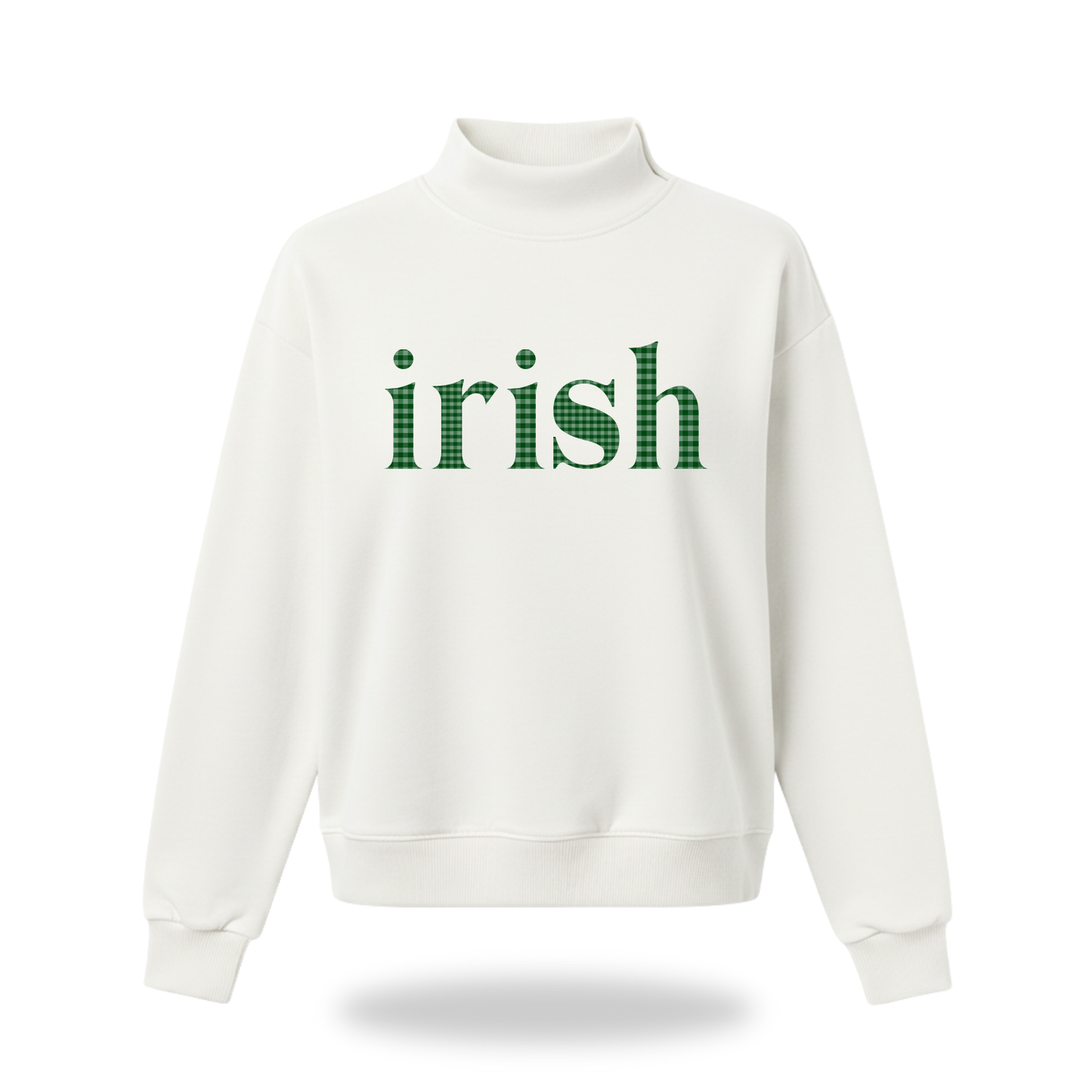 Irish Gingham Mock Neck